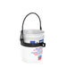 Construction bucket hoist for raising mortar buckets and building materials to elevated masonry work areas