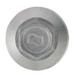 Metallic hexagonal nut on a white background