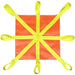 DT Series 40 oz vinyl demolition tarp with eight lifting loops for debris and roofing removal