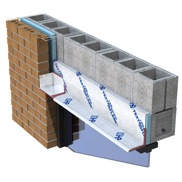 Contractor-grade Flex-Flash corners and end dams from Hohmann & Barnard, ensures proper water runoff and wall protection