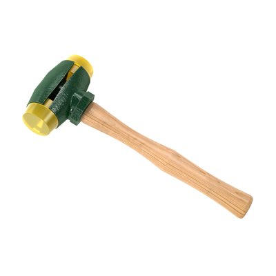 Garland urethane face mallet with wood handle for non-marring woodworking and assembly tasks