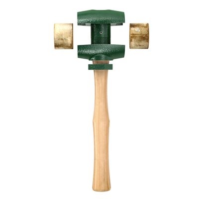 Garland wood handle mallet with rawhide face for woodworking, leatherworking, and craft projects