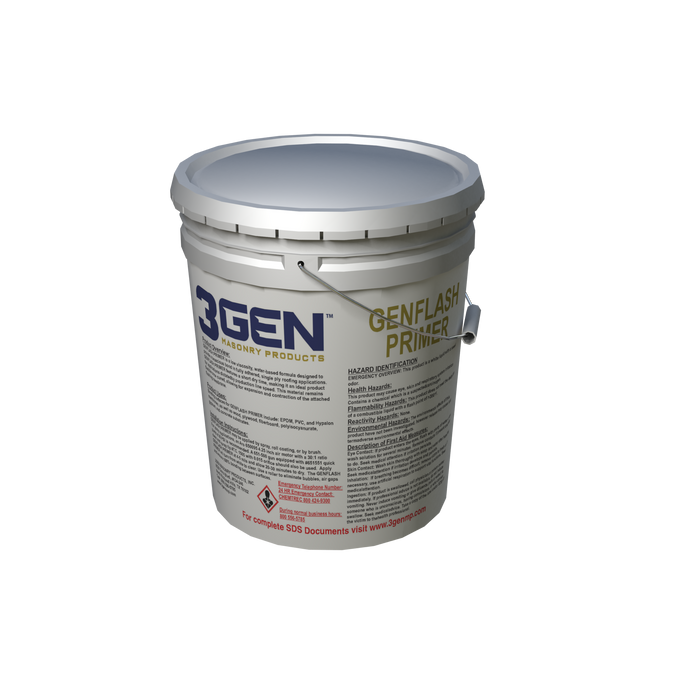 3Gen Masonry Products GENFLASH® Primer (5 Gallon Pail) – Water-Based Primer for Flashing Membrane Adhesion