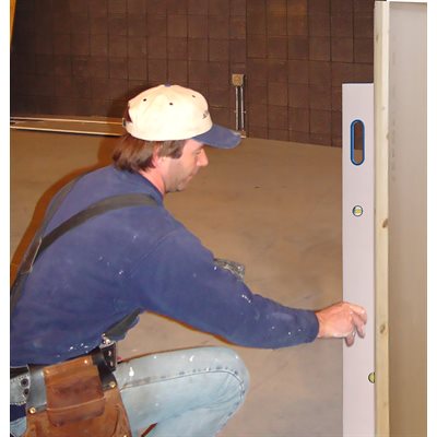 aluminum screed level with hand holes for concrete finishing, grading, and construction leveling