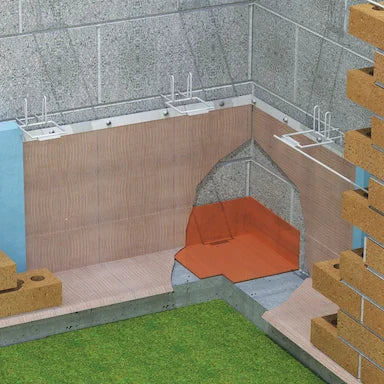 Corrosion-resistant HB Copper Corners and End Dams protect brick and stone walls from moisture intrusion.