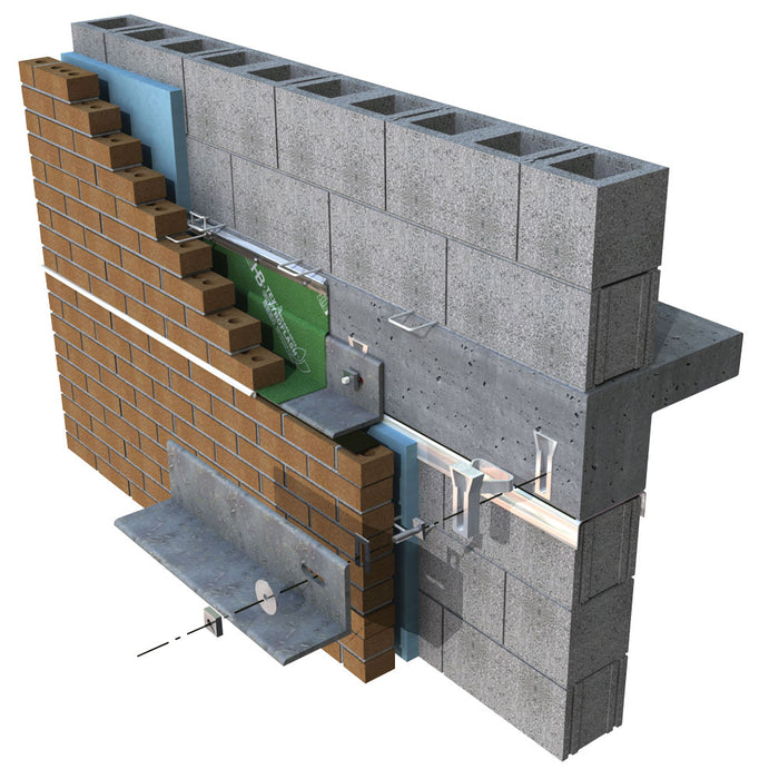 Durable HB LW-340 wedge insert used for masonry anchor systems and brick veneer wall support.