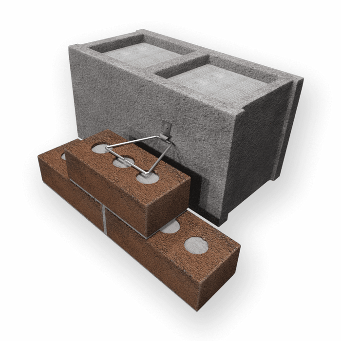 Heavy-duty Heckmann dovetail triangular veneer anchor for reliable cavity wall construction.