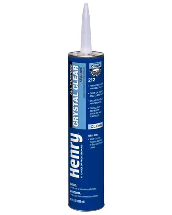 Henry 212 all-purpose crystal clear sealant 10.1 oz cartridge for masonry and construction sealing