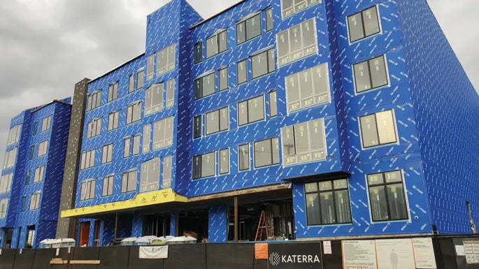 Henry Blueskin VP160 self-adhered water resistive air barrier membrane for building envelope systems