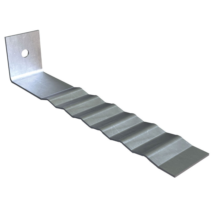 Hohmann & Barnard 345 corrugated buck anchor for securing door and window frames in masonry walls.