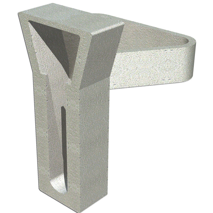 Hohmann & Barnard LW-340 malleable iron wedge insert designed for secure anchoring in concrete structures.