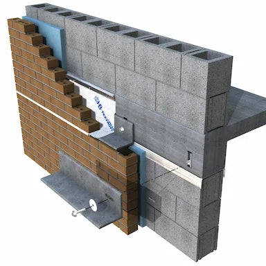 Sharktooth inserts used in cavity wall construction to secure masonry anchors.