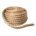 Heavy-duty manila rope used on construction sites for lifting materials with gin wheels and bucket hoists