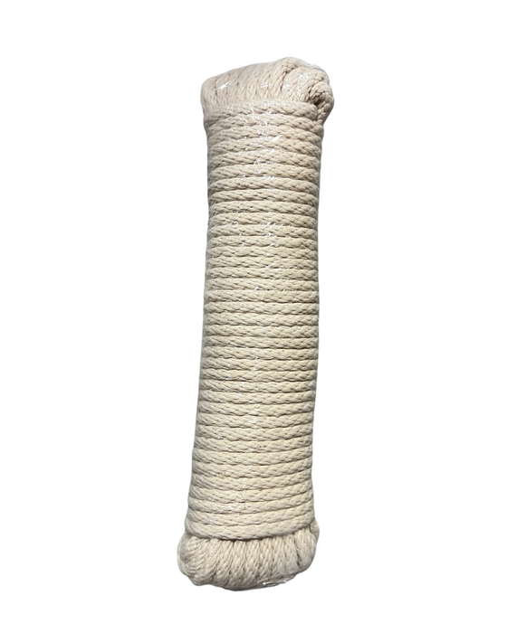 Cotton masonry weep rope used for drainage in brick veneer cavity walls