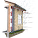 Mortairvent 202 rainscreen installed behind brick veneer to provide drainage and ventilation in masonry wall systems