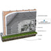 Mortairvent 202 rainscreen system for exterior wall assemblies providing ventilation and moisture management