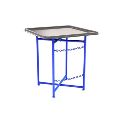 mortar board stand with double chain support for elevated mixing and easier access during masonry work