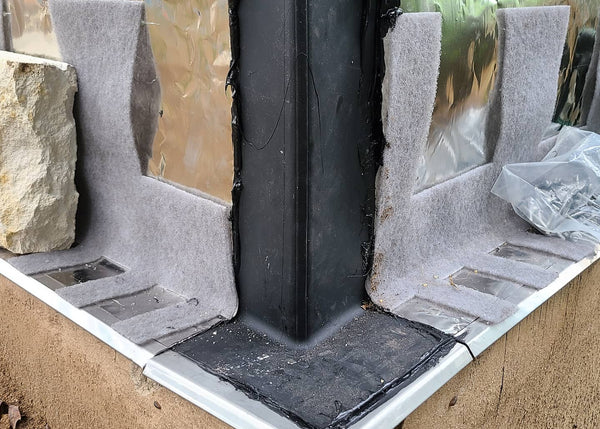 Durable Mortar Net TotalFlash panels provide brick veneer wall protection and moisture control.
