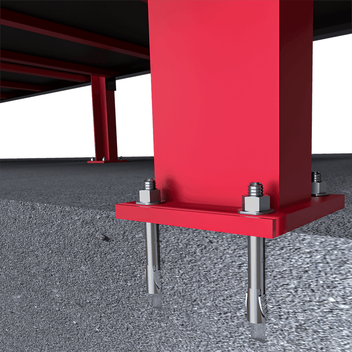Installing Wej-It Original wedge anchor into drilled concrete hole