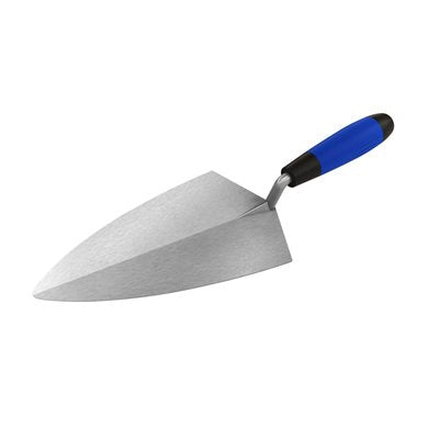Philadelphia pro brick trowel with carbon steel blade and comfort grip handle for masonry and bricklaying work