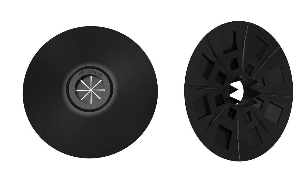 Plastic CI Washers for Pos-I-Tie® used to secure masonry anchors and reinforce brick and block walls