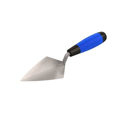 carbon steel pointing trowel with ergonomic comfort grip handle for brick pointing and masonry repair
