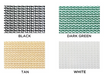 Poly mesh construction tarp designed for wind control and debris containment on scaffolding