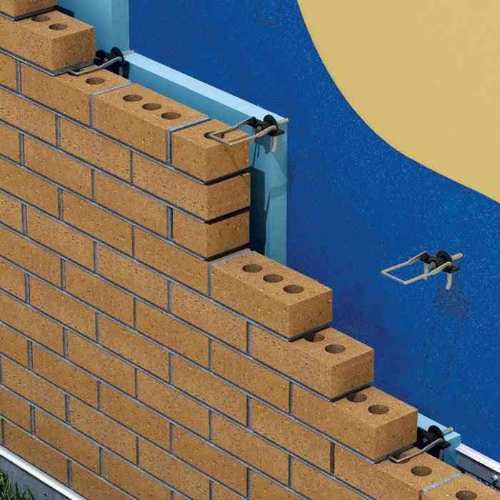 Professional Thermal Wingnut 2-Seal masonry ties by Hohmann & Barnard for brick veneer walls and exterior wall assemblies