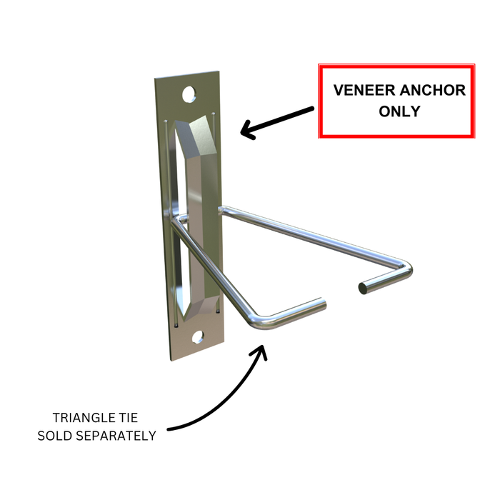 veneer anchor only with triangle tie sold separately masonry anchor system for brick veneer