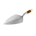 wide London pro brick trowel with carbon steel blade and leather handle for masonry and bricklaying work