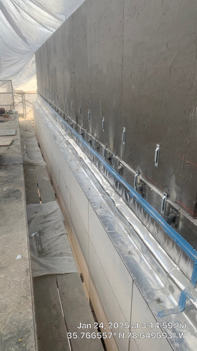 York 304 stainless steel self adhered flexible wall flashing used in brick veneer construction