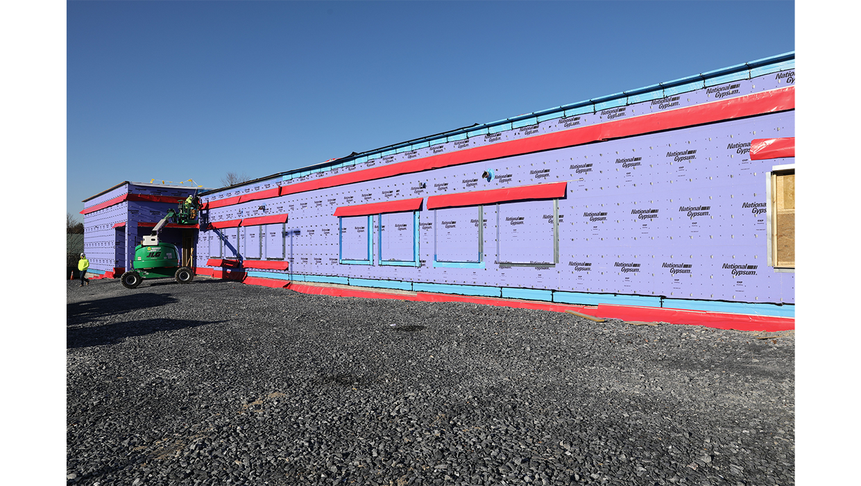 York Multi-Flash 500 SA copper fabric flashing installed in masonry walls to direct moisture out of the cavity