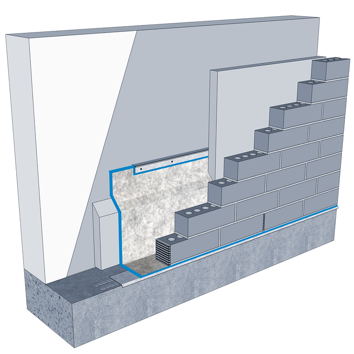 York Flash-Vent SA SS stainless steel flashing used in cavity wall systems to improve drainage and airflow