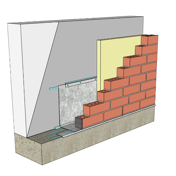 York Flash-Vent SS stainless steel flashing, ideal for brick veneer drainage and wall moisture management