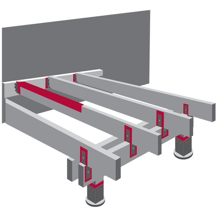 York-Wrap Non-Adhesive Polymeric Isolation Tape used in masonry construction to prevent metal-to-masonry contact and allow wall movement
