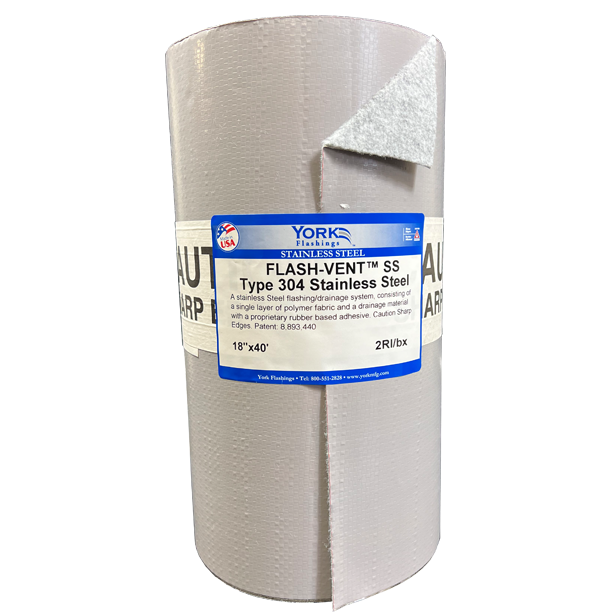 York Flash-Vent SS Stainless Steel Drainage Plane Flashing