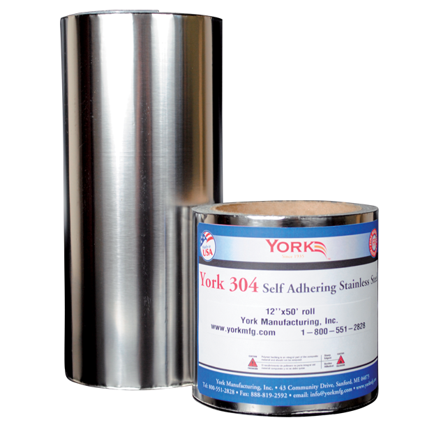 York 304 Self Adhering Stainless Steel Flexible Flashing - 50' Roll