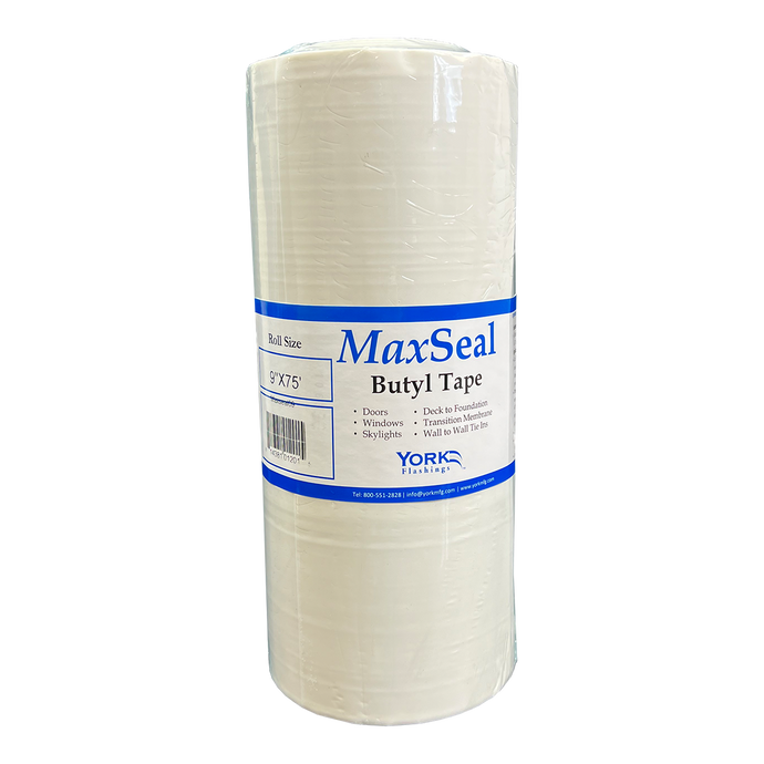 York MaxSeal Butyl Membrane Self-Adhering Flashing - 75' Roll